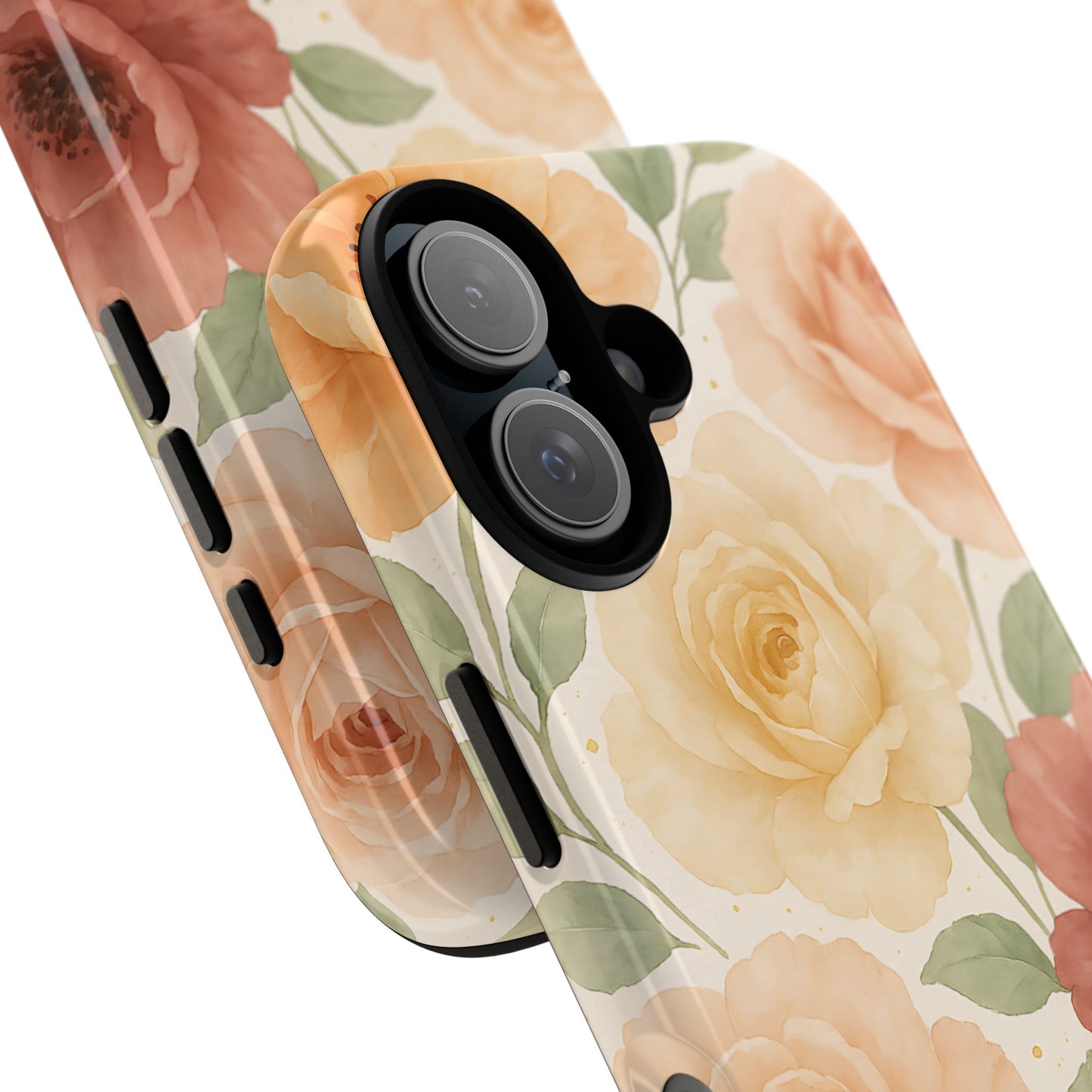 Vintage Rose Garden Phone Case – Soft Floral Print in Warm Neutrals