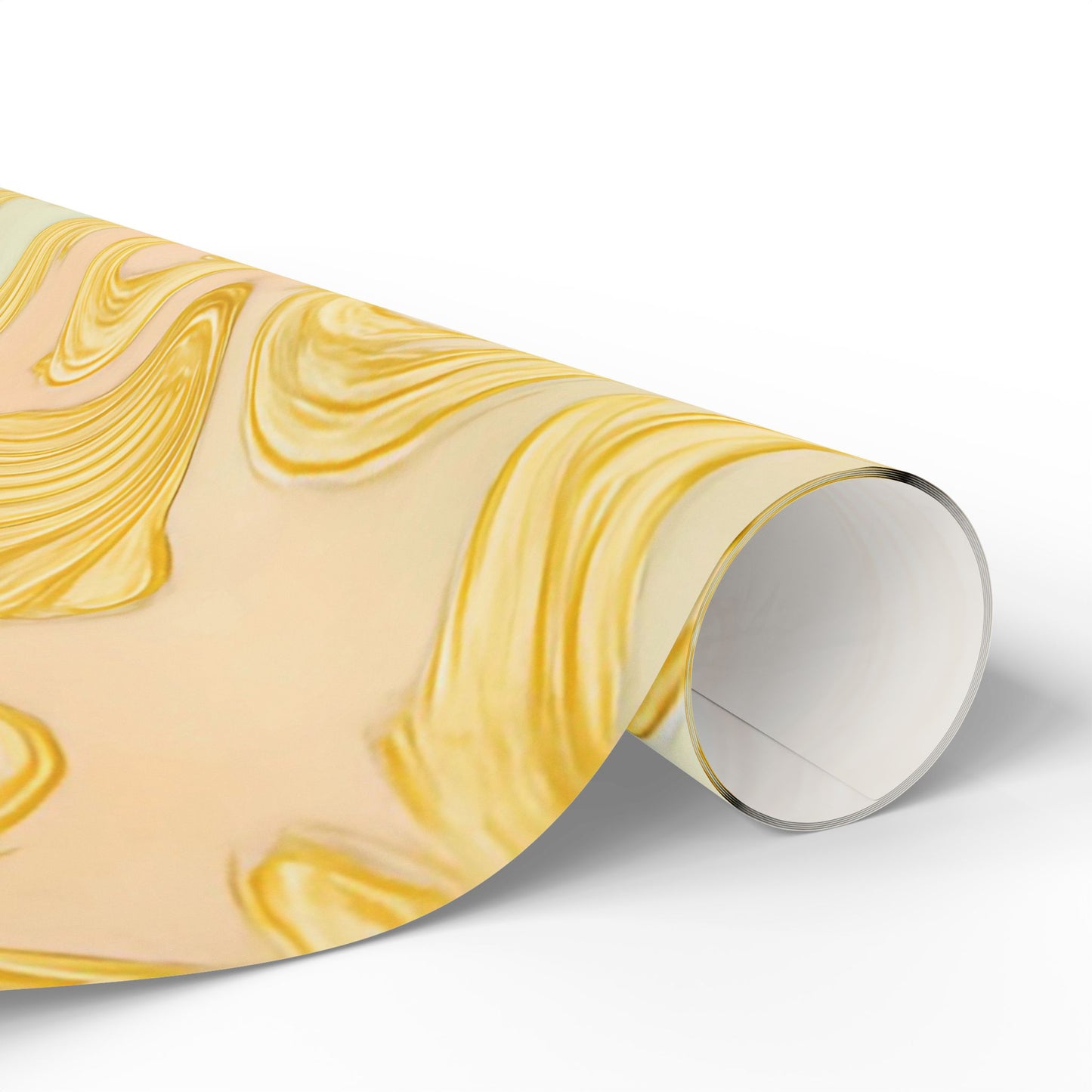 Baroque Gold Scroll Wrapping Paper – Luxury Gift Wrap in Glossy or Matte Finish