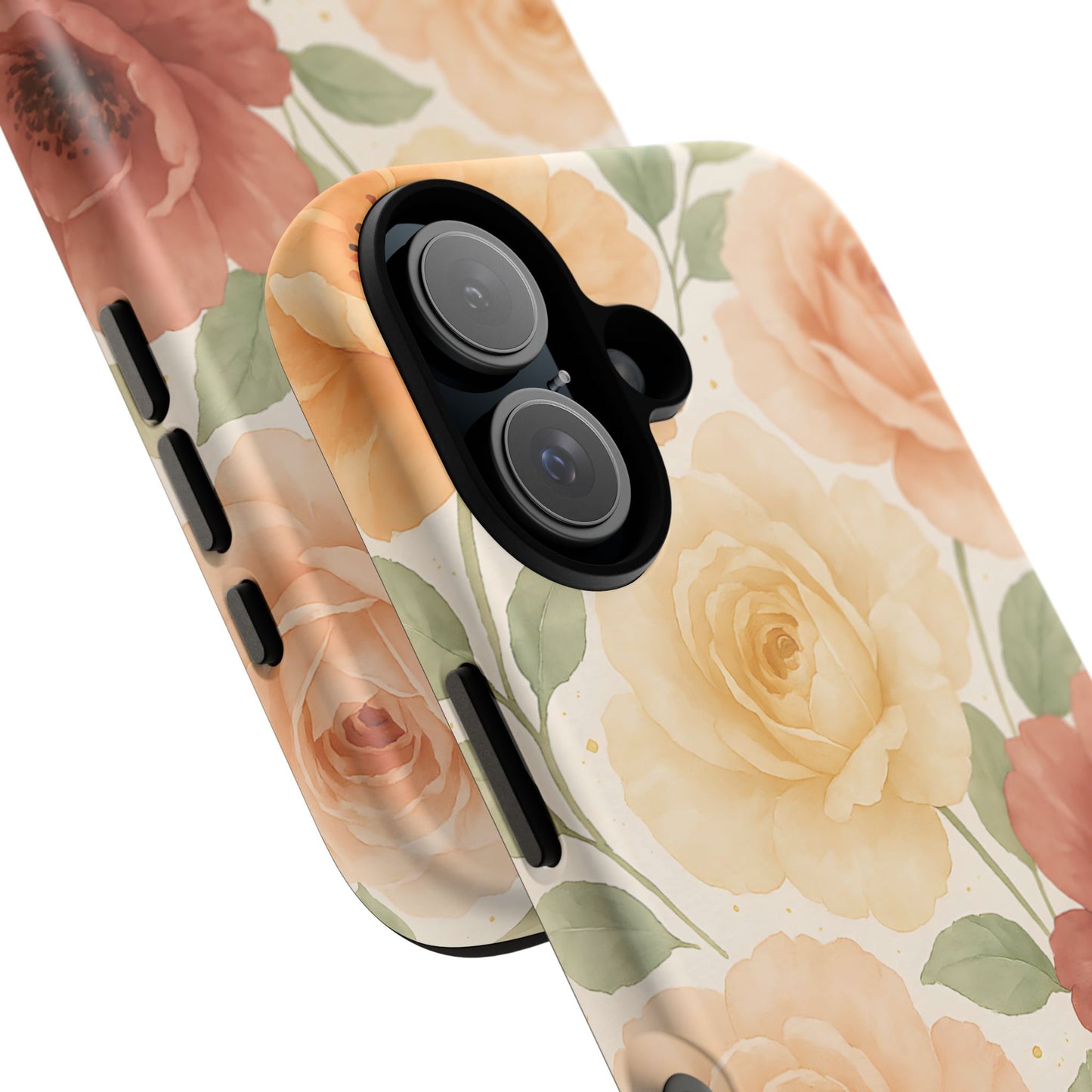 Vintage Rose Garden Phone Case – Soft Floral Print in Warm Neutrals