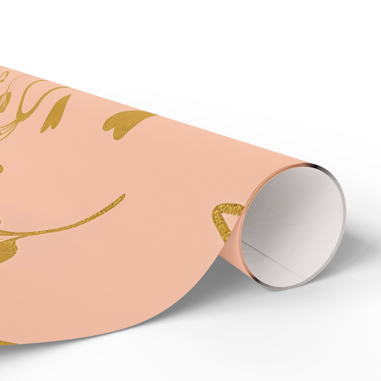 Romantic Celebration Wrapping Paper – Rings, Roses & Champagne on Blush Pink