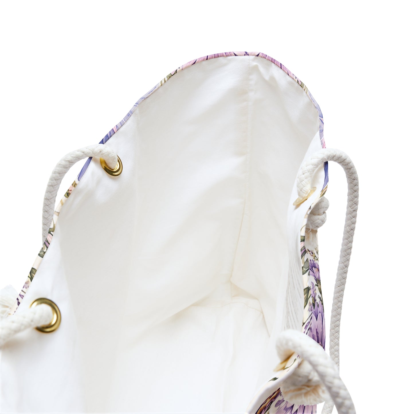 Purple Floral Weekender Bag – Botanical Travel Tote for Weekend Getaways