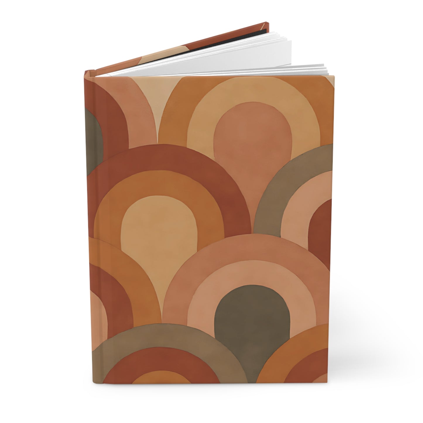 Retro Rainbow Arches Hardcover Matte Journal – 150 Lined Pages
