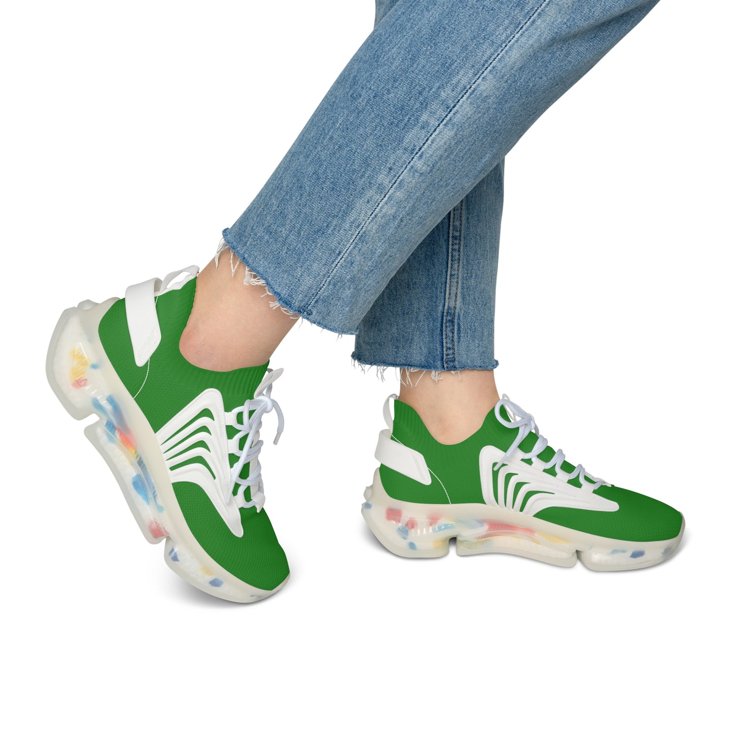Forest Green Women's Mesh Sneakers