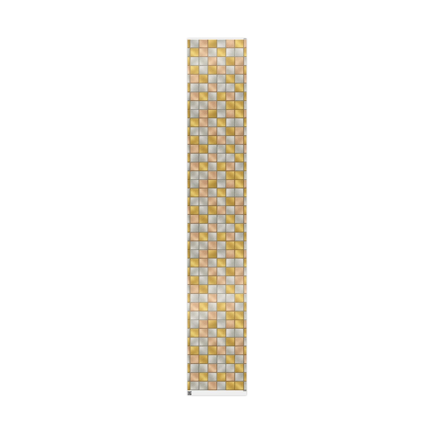 Geometric Metallic Tile Wrapping Paper – Modern Luxury Gift Wrap in Glossy or Matte Finish