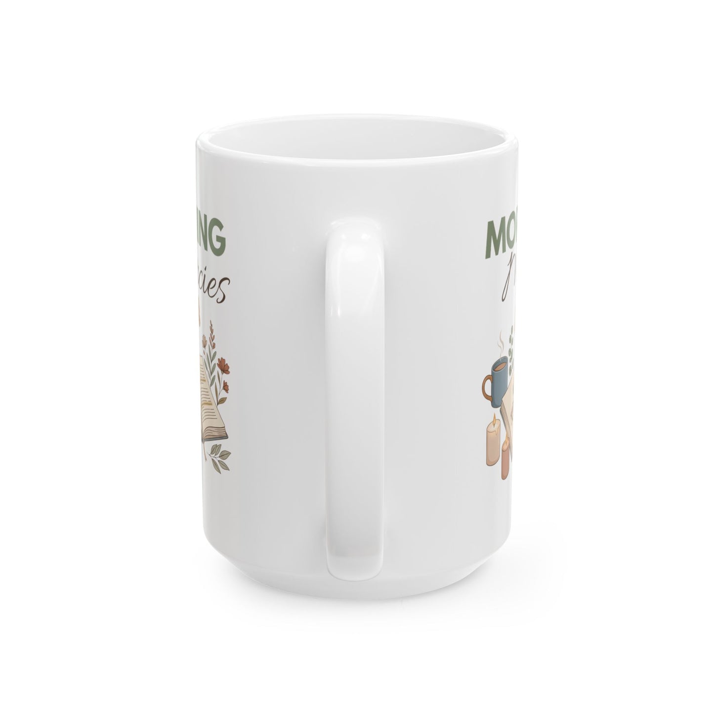 Morning Mercies Ceramic Coffee Mug – Christian Bible Study Mug – Inspirational Floral Coffee Cup – Faith Gift for Women – 11oz & 15oz
