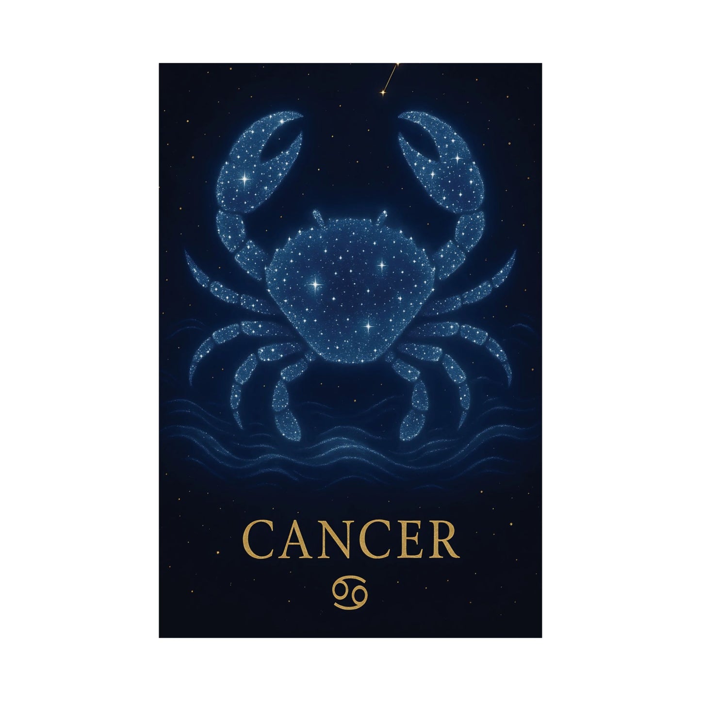 Cancer Zodiac Constellation Matte Poster – Celestial Astrology Wall Art Print (Multiple Sizes)