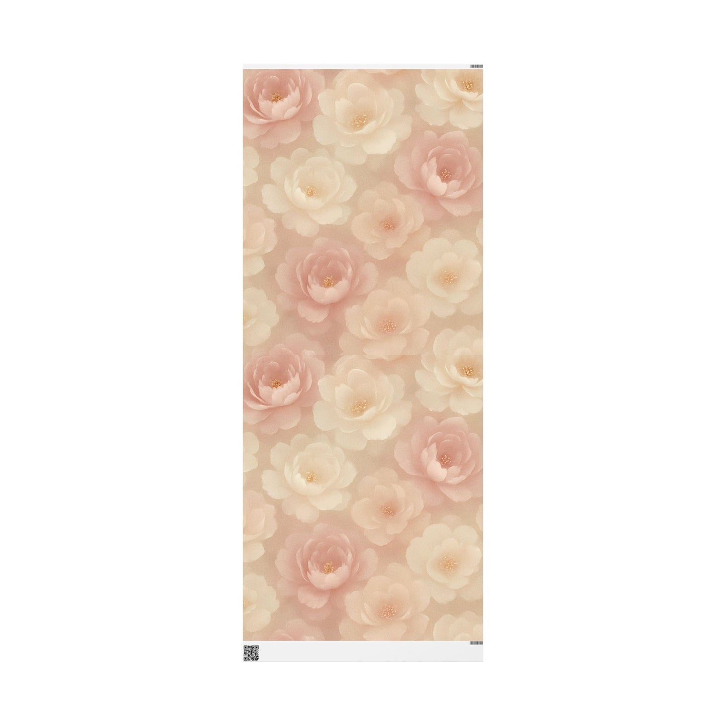 Blush Peony Bloom Wrapping Paper – Luxurious Floral Gift Wrap in Glossy or Matte Finish