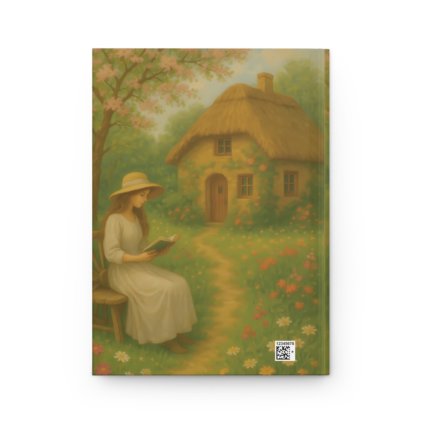 Cottage Garden Reader Hardcover Journal – Peaceful Vintage-Inspired Writing Notebook