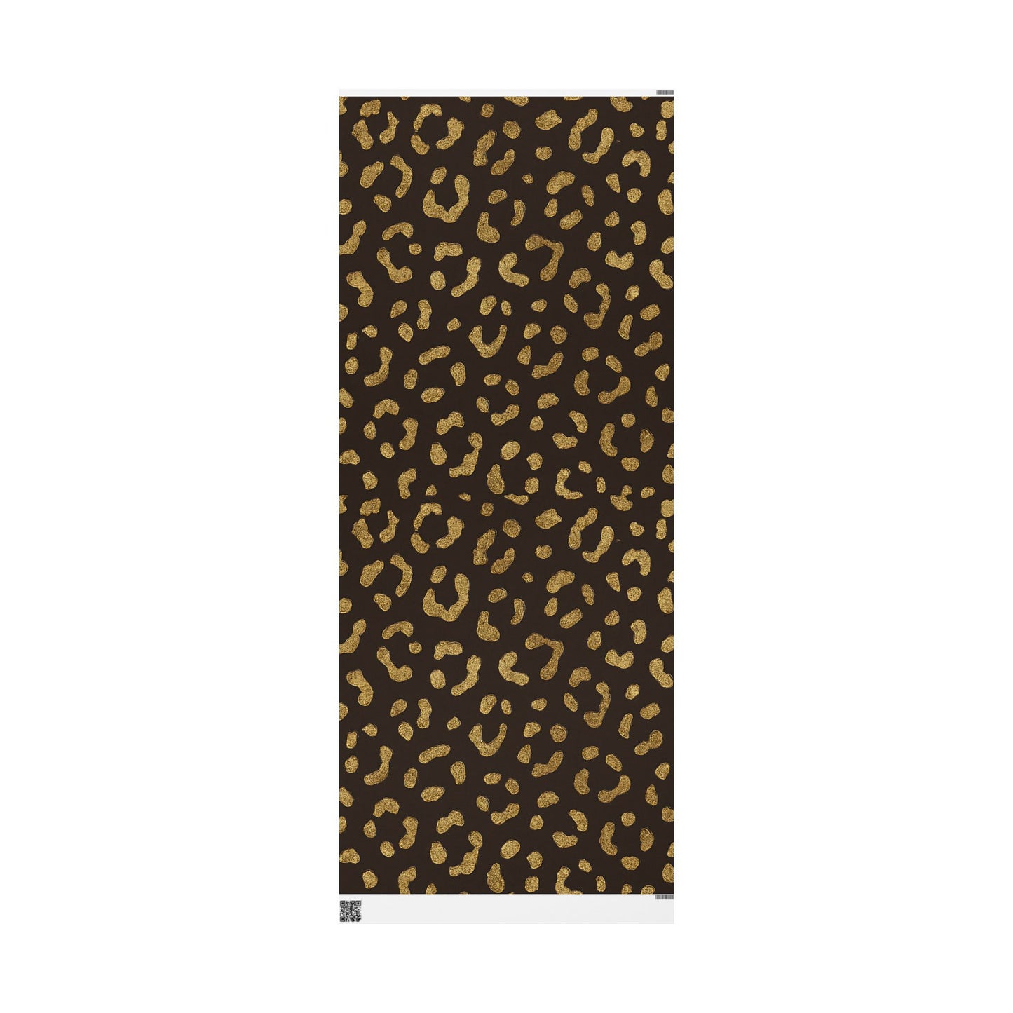 Gold Leopard Print Wrapping Paper – Luxe Animal Print Gift Wrap in Glossy or Matte Finish