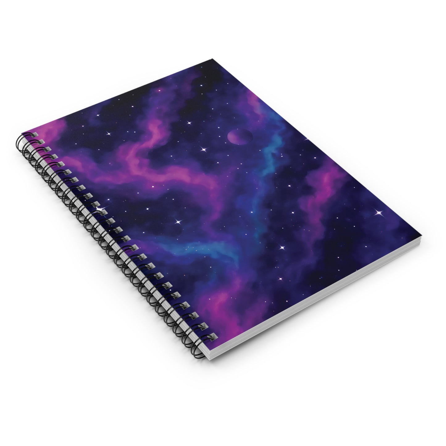 Galaxy Dreams Spiral Notebook – Purple Nebula Space Journal (6" x 8")