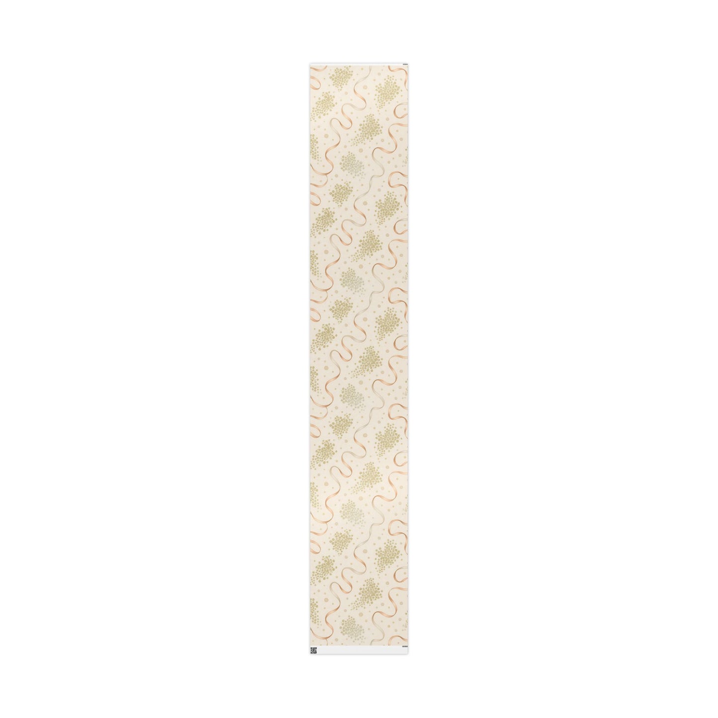 Elegant Gold Confetti & Ribbon Wrapping Paper – Luxurious Gift Wrap in Glossy or Matte Finish