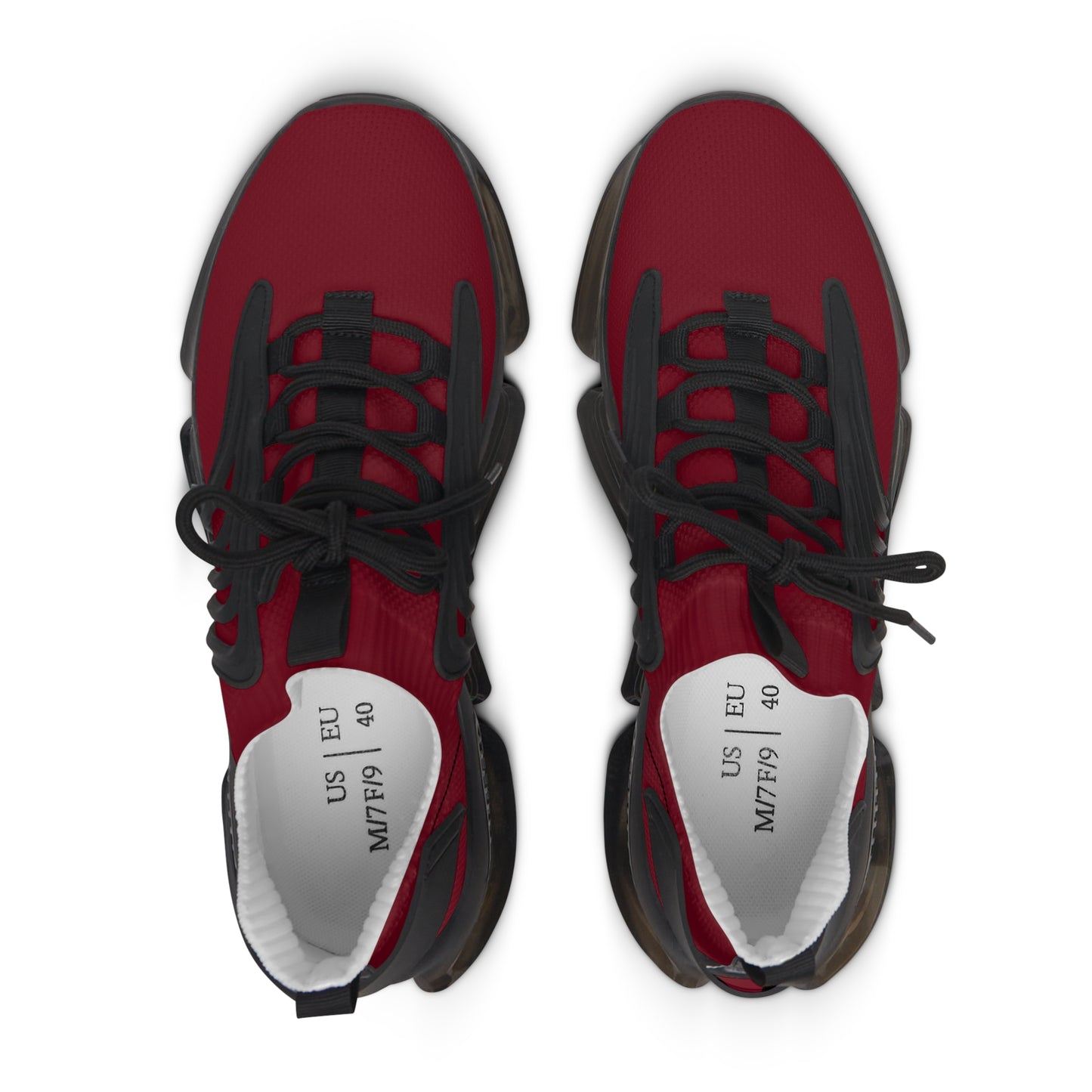 Burgundy Women's Mesh Sneakers
