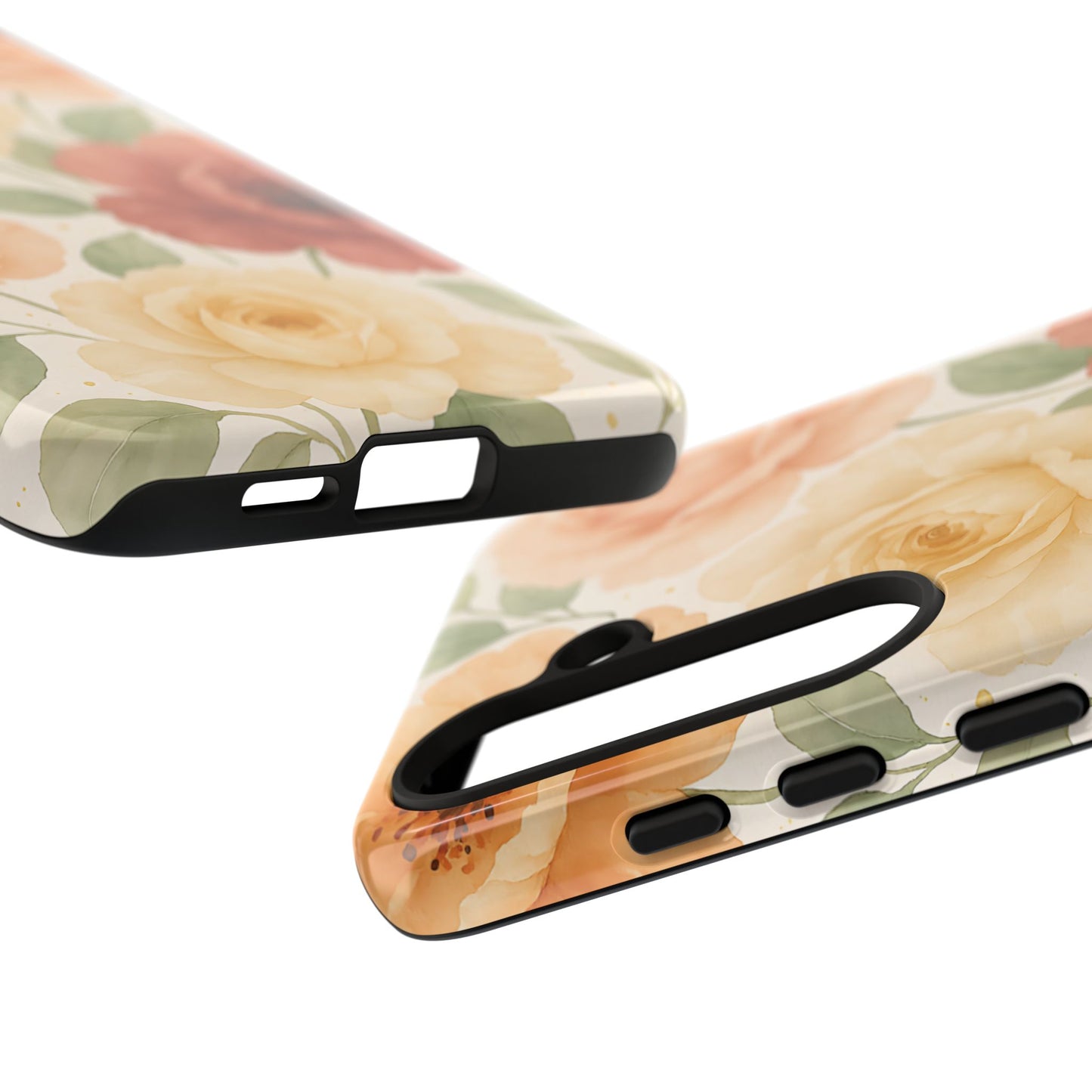 Vintage Rose Garden Phone Case – Soft Floral Print in Warm Neutrals