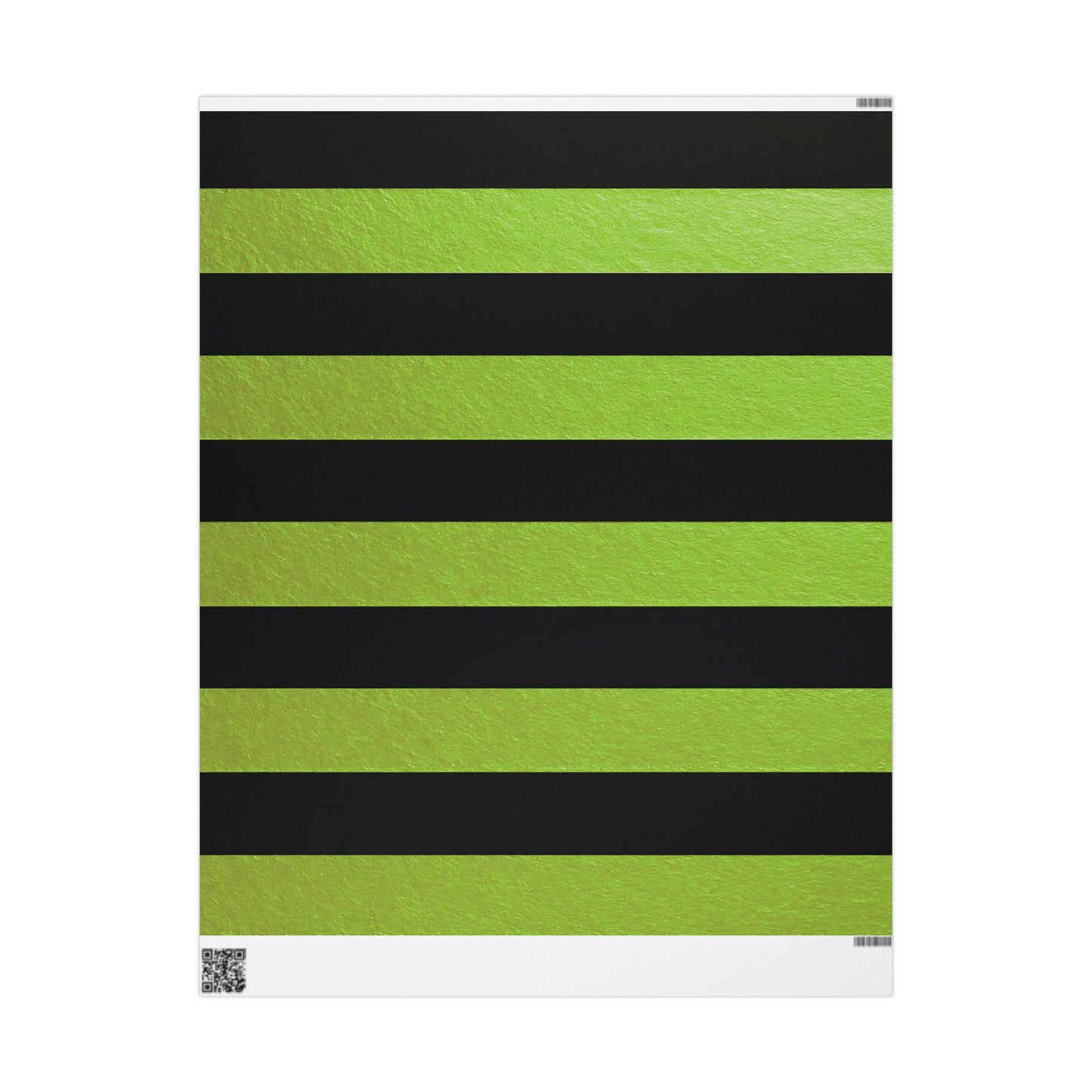 Black and Green Striped Luxury Wrapping Paper – Glossy or Matte Finish, Durable 90gsm