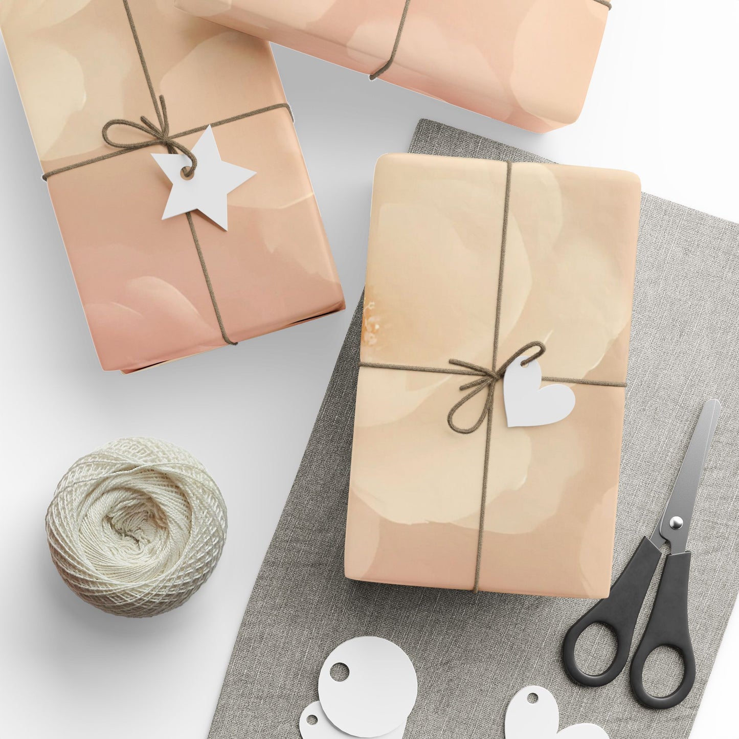 Blush Peony Bloom Wrapping Paper – Luxurious Floral Gift Wrap in Glossy or Matte Finish