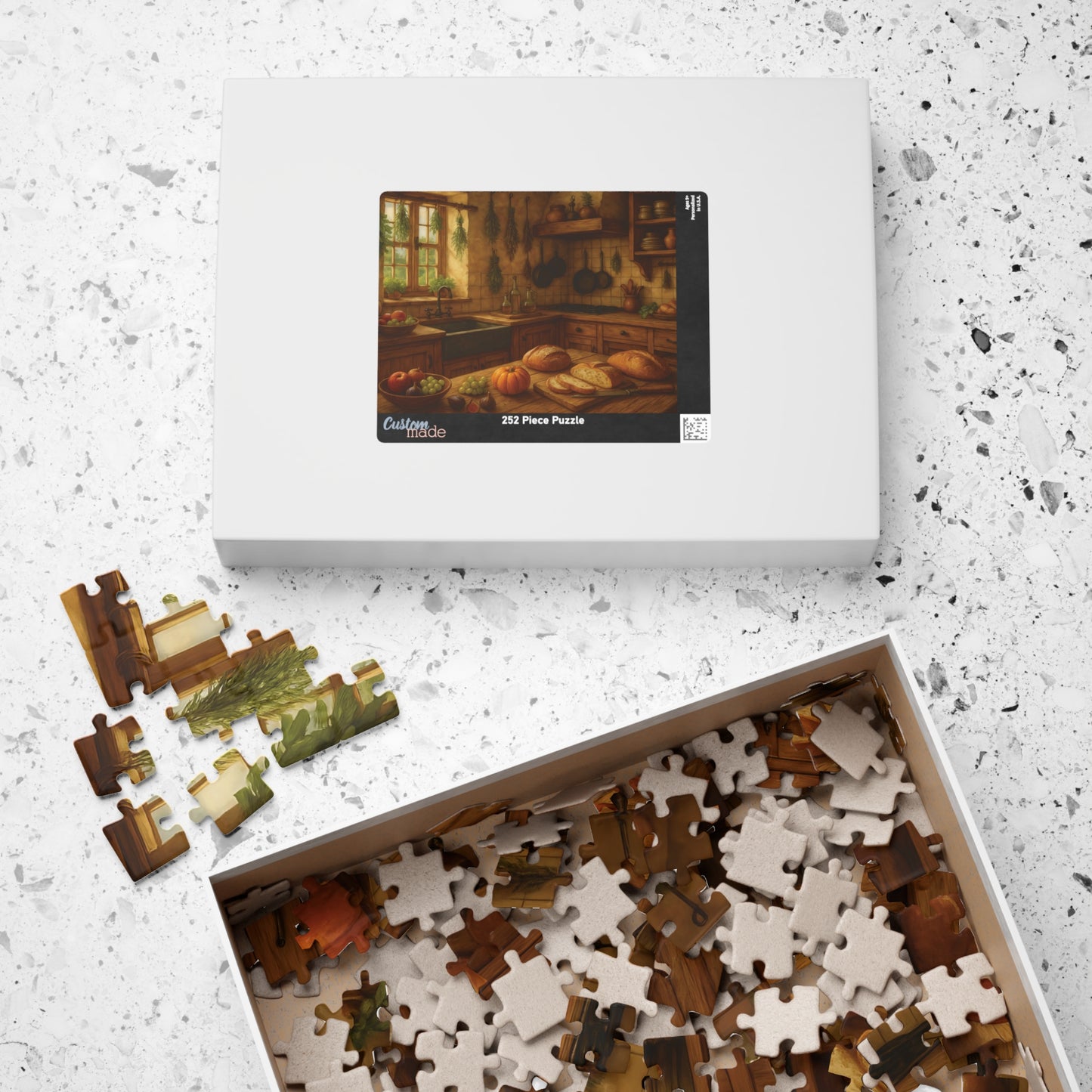 Cozy Rustic Kitchen Jigsaw Puzzle – Autumn Harvest Scene