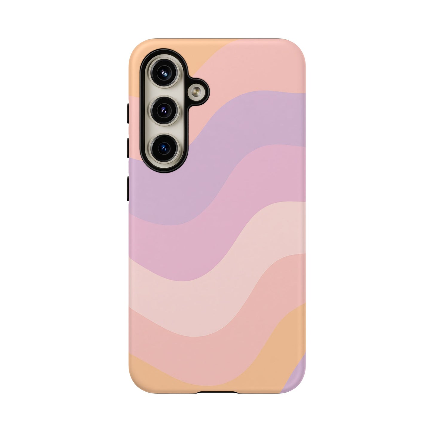Retro Sunset Wave Phone Case – Groovy Pastel Abstract Design