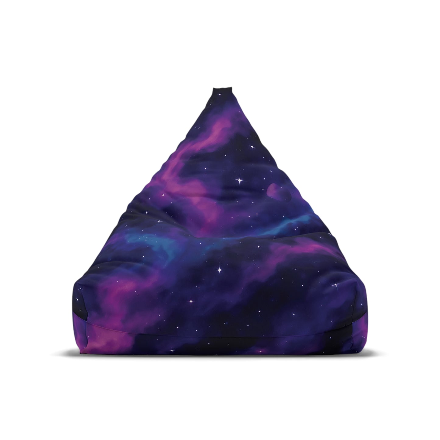 Galaxy Nebula Bean Bag Chair – Purple & Blue Cosmic Space Print