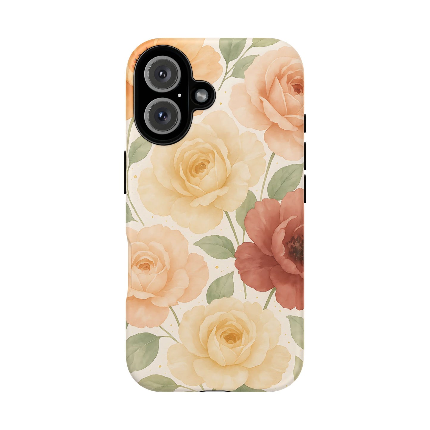 Vintage Rose Garden Phone Case – Soft Floral Print in Warm Neutrals