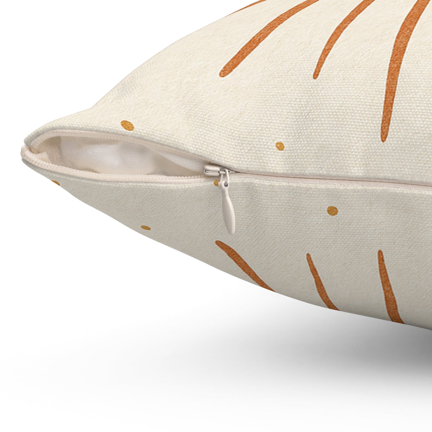 Modern Crescent Moon Throw Pillow - Boho Sunburst Decorative Cushion with Double-Sided Print
