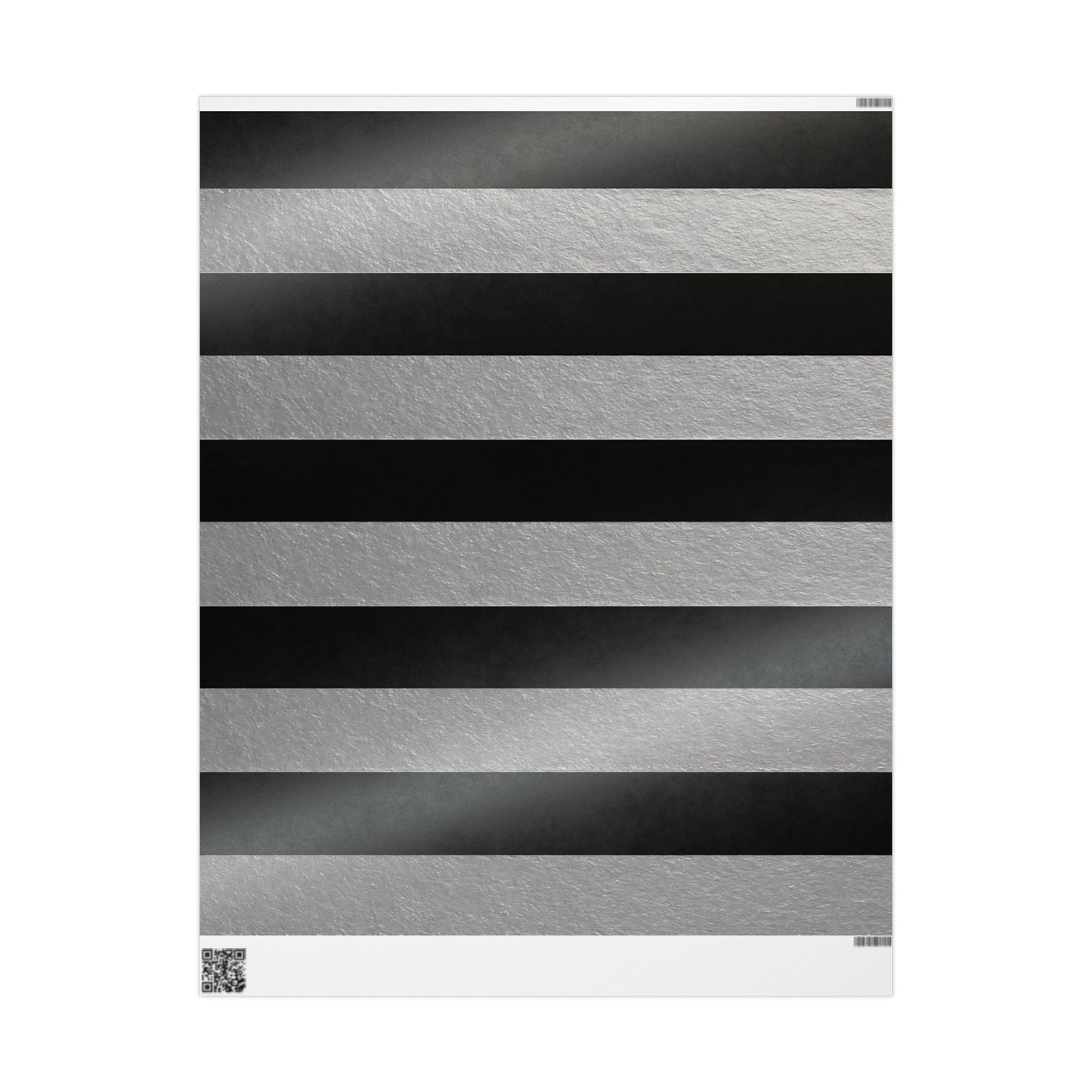 Black and Silver Striped Luxury Wrapping Paper – Glossy or Matte Finish, Durable 90gsm