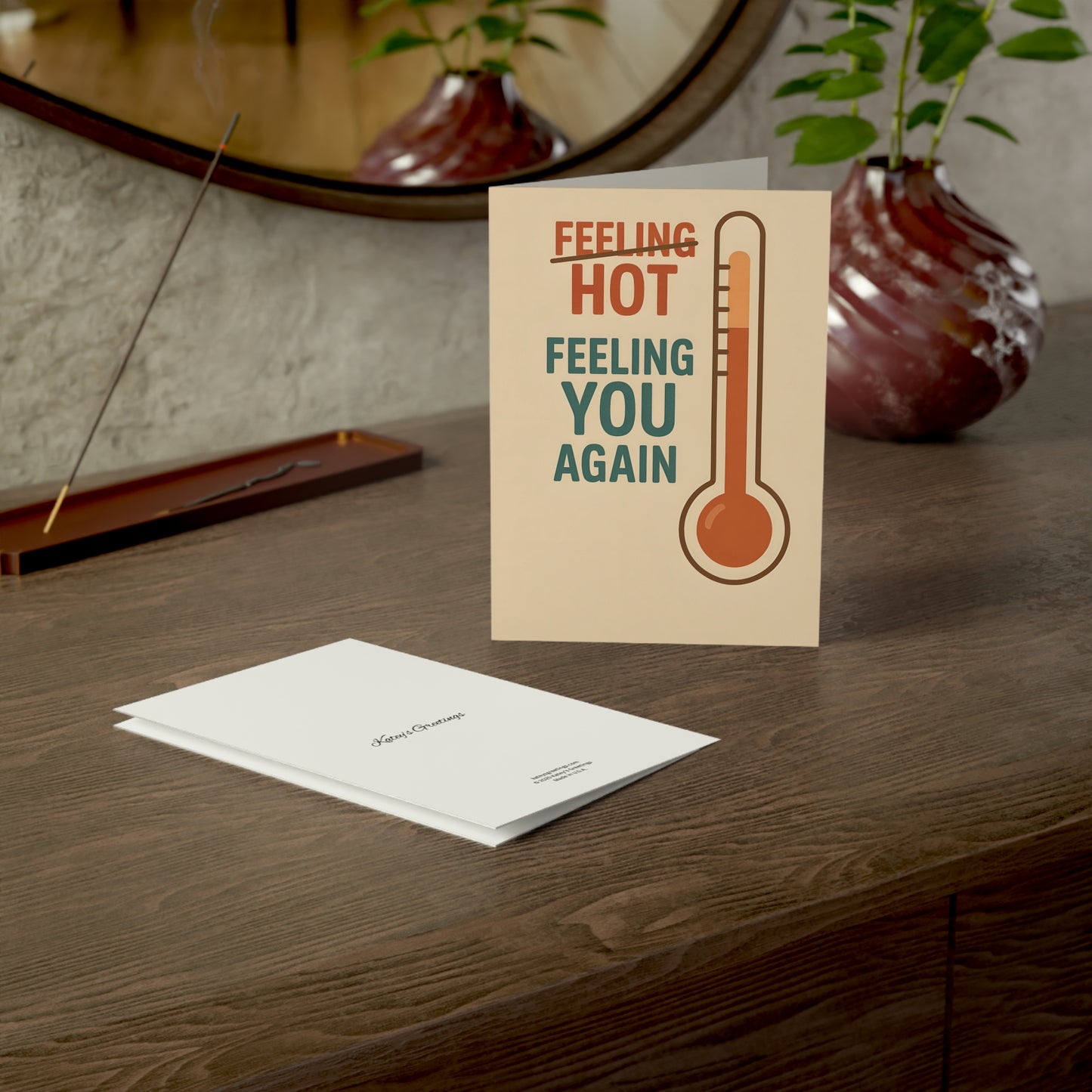 "Feeling You Again" Get Well Greeting Card – Premium 270gsm Paper, Includes Envelope