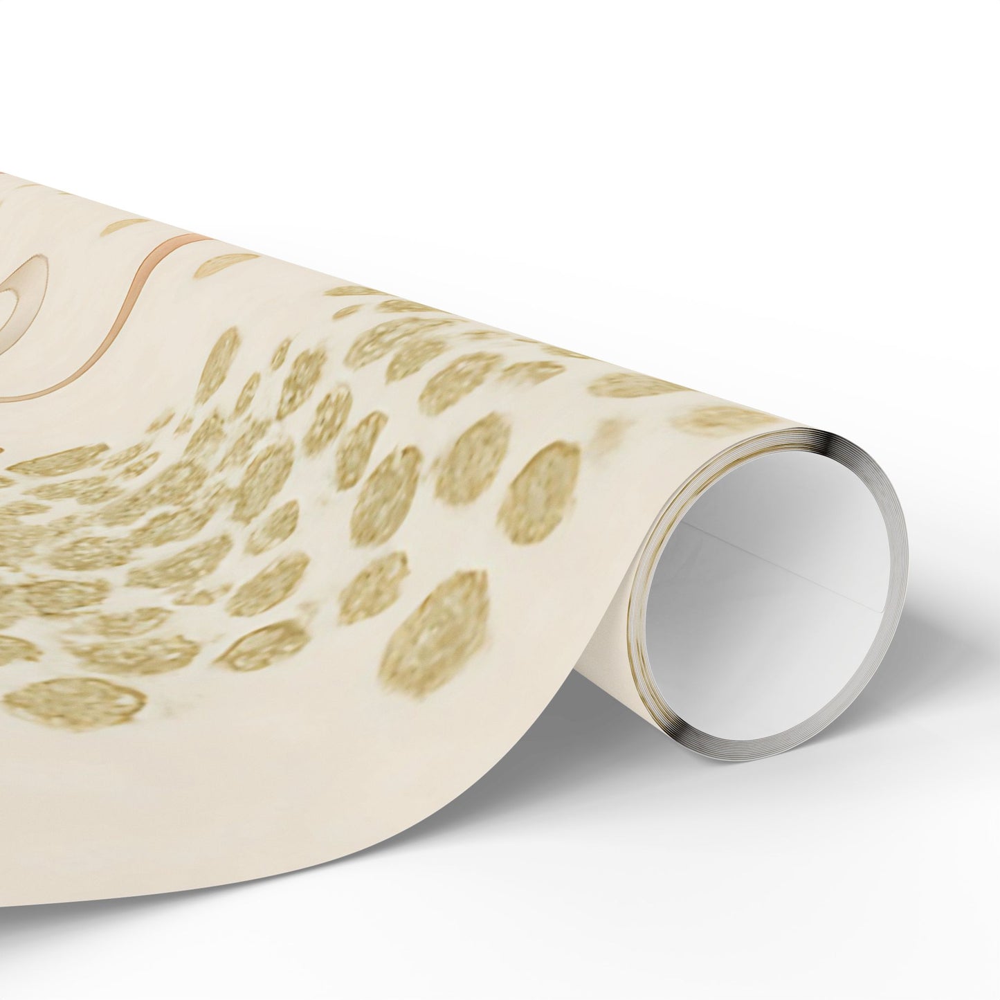 Elegant Gold Confetti & Ribbon Wrapping Paper – Luxurious Gift Wrap in Glossy or Matte Finish