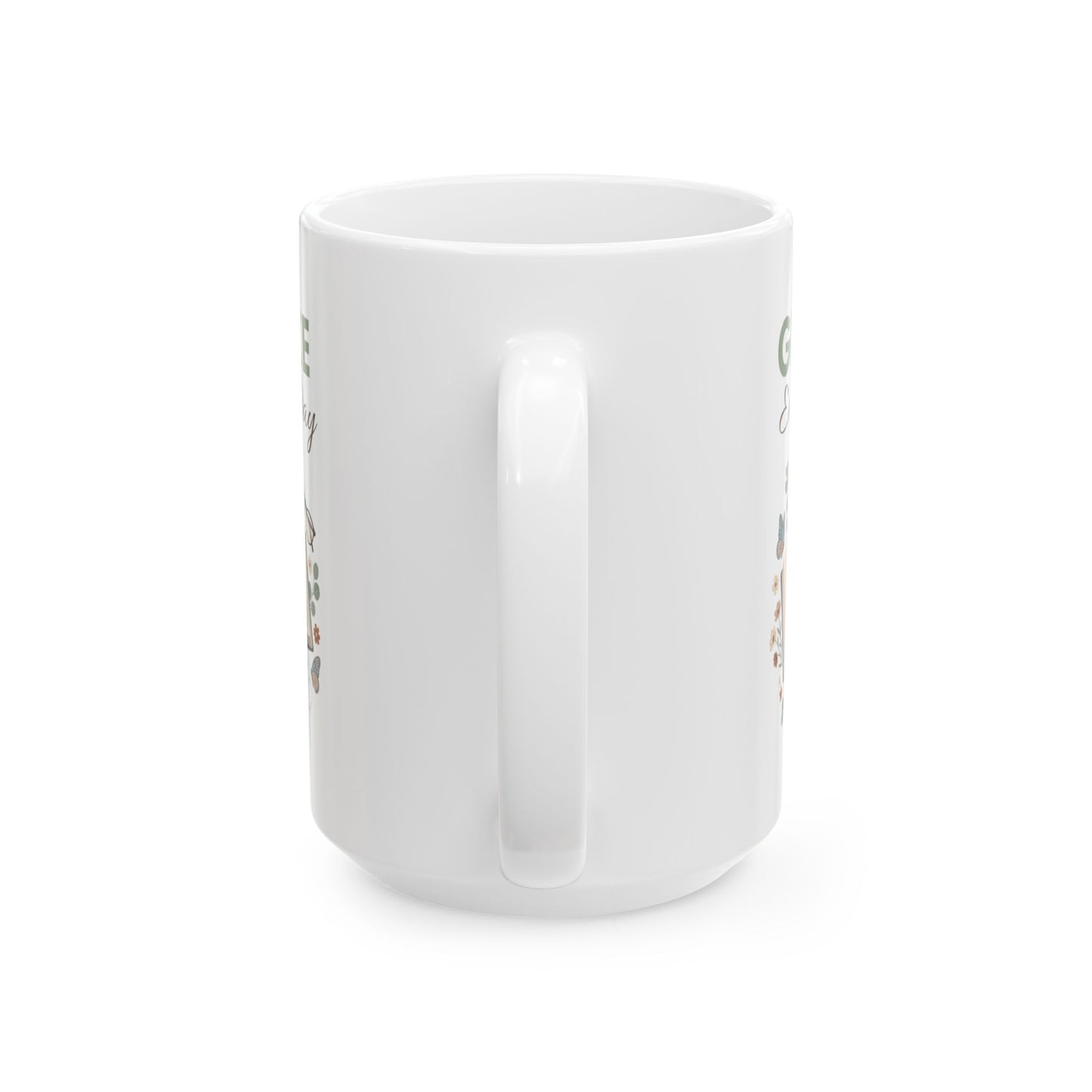 Grandma Ceramic Mug - "Grace Every Day" Floral Gift Mug (11oz/15oz)