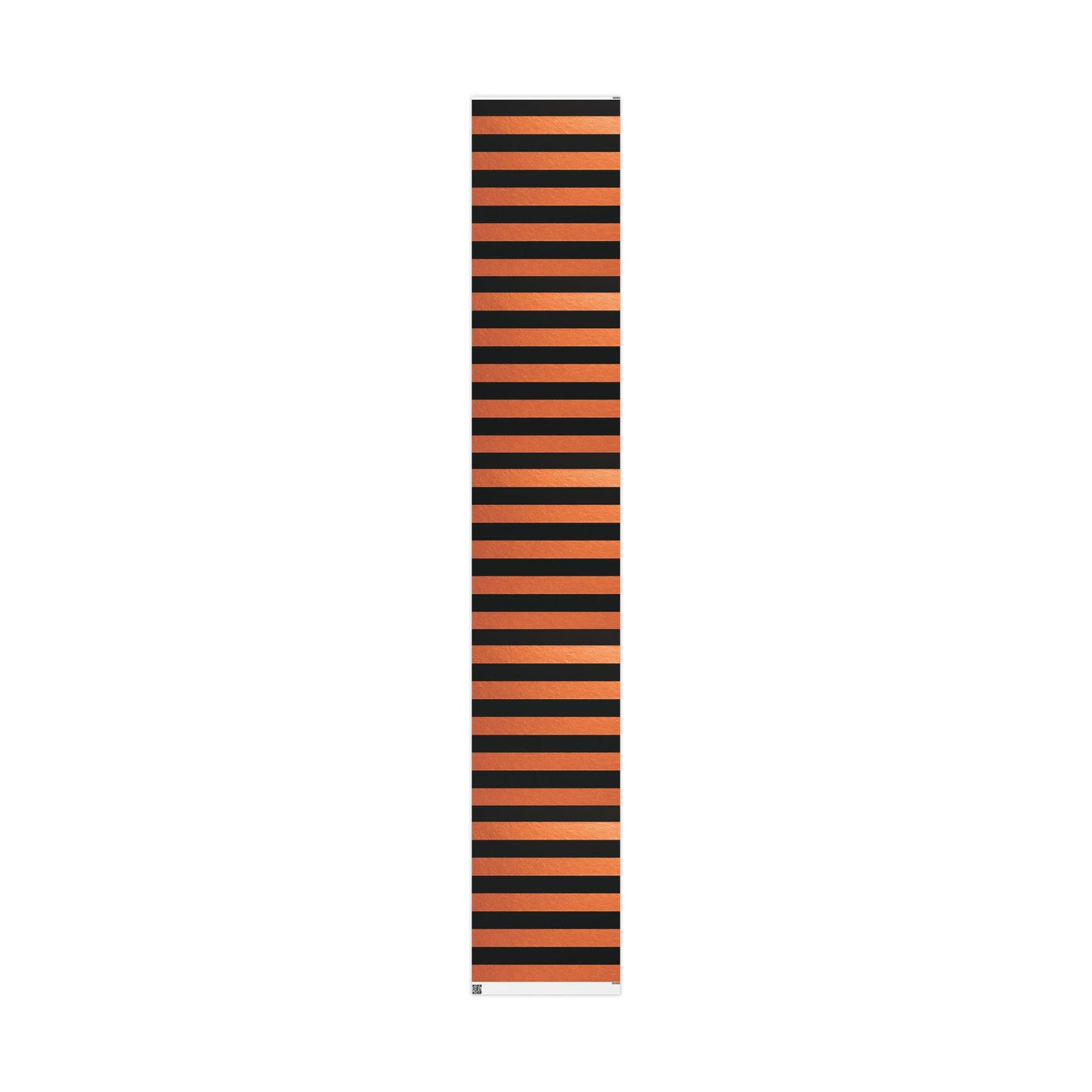 Black and Orange Striped Luxury Wrapping Paper – Glossy or Matte Finish, Durable 90gsm