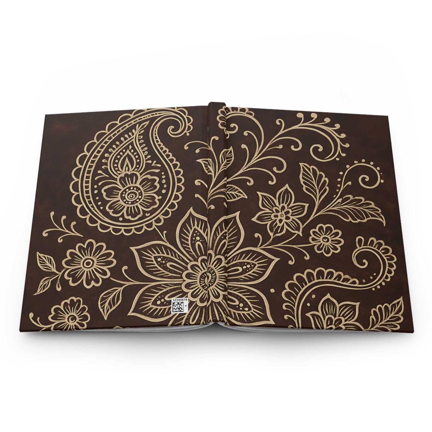 Boho Floral Vine Hardcover Journal – Matte Finish Writing Notebook with 150 Lined Pages