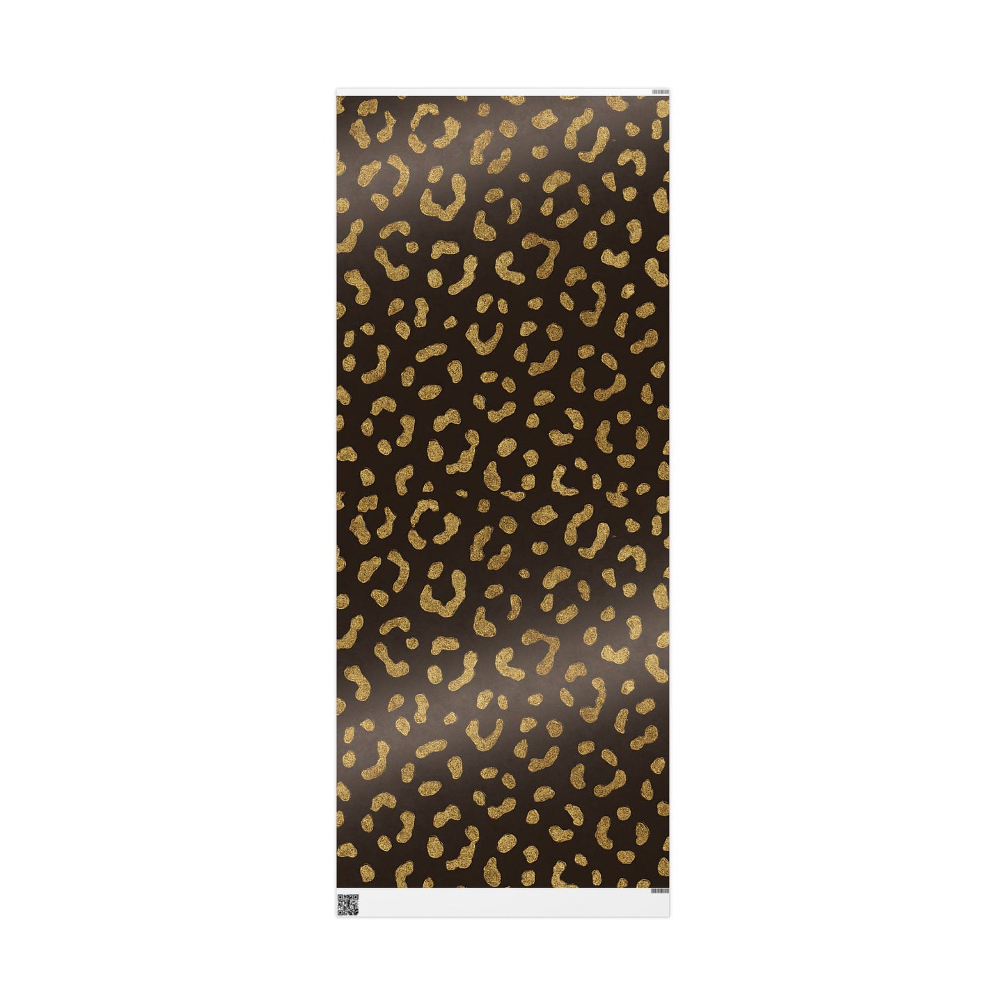Gold Leopard Print Wrapping Paper – Luxe Animal Print Gift Wrap in Glossy or Matte Finish