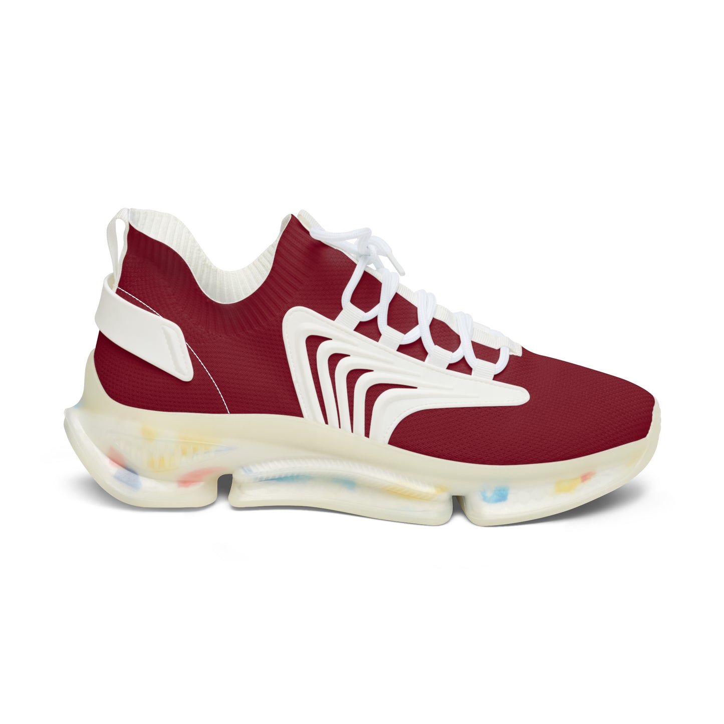 Burgundy Women's Mesh Sneakers