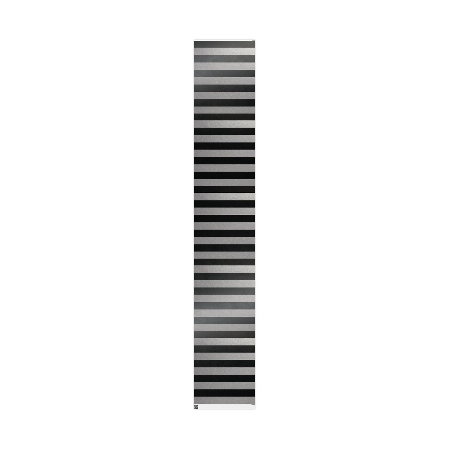 Black and Silver Striped Luxury Wrapping Paper – Glossy or Matte Finish, Durable 90gsm