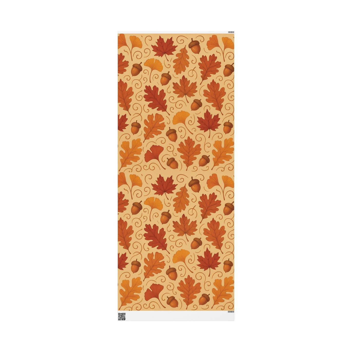 Autumn Leaves & Acorns Wrapping Paper – Fall Foliage Gift Wrap in Warm Earth Tones