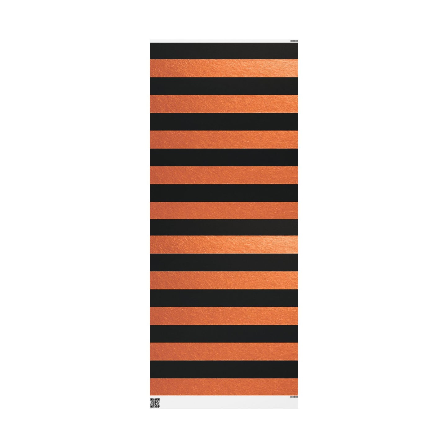 Black and Orange Striped Luxury Wrapping Paper – Glossy or Matte Finish, Durable 90gsm