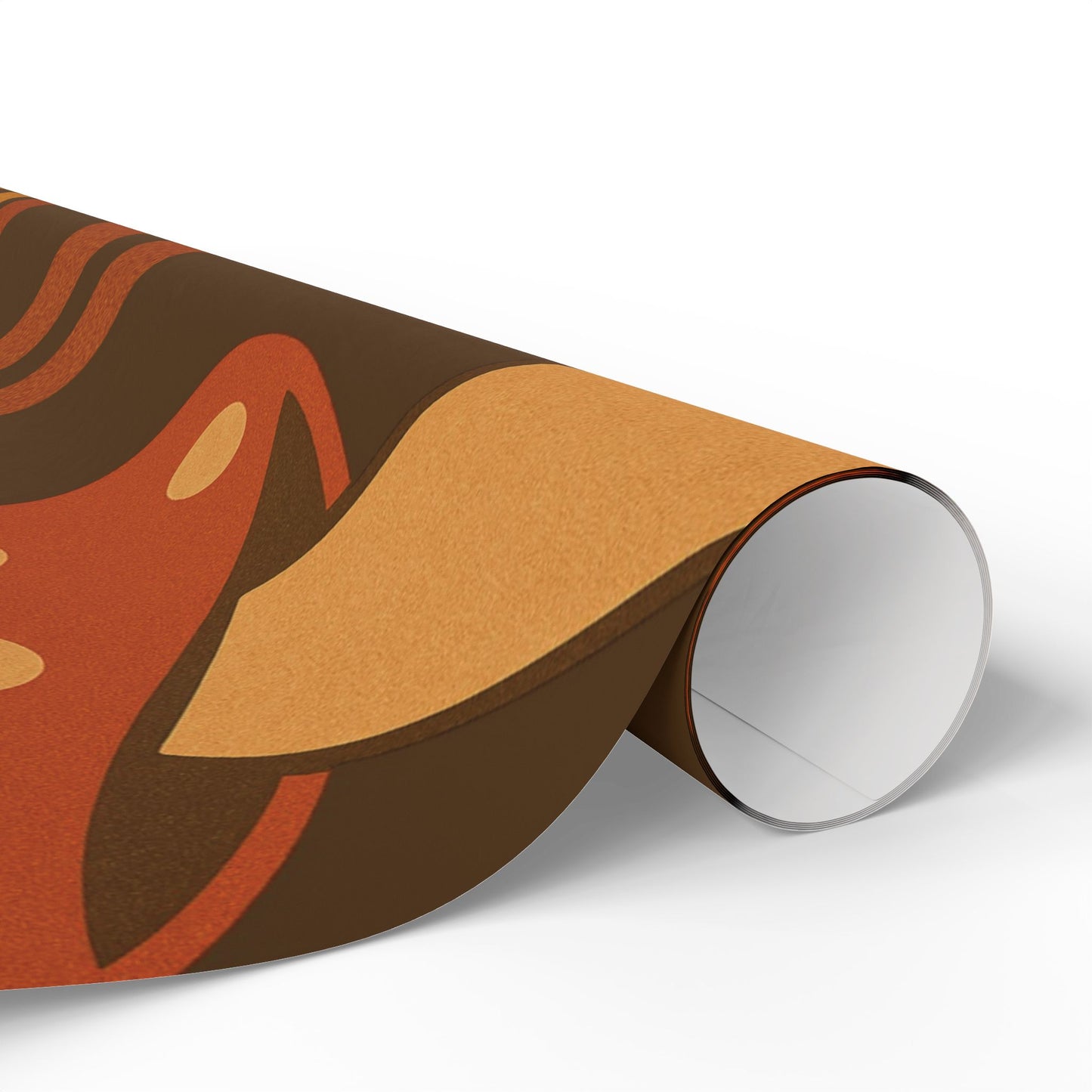 Groovy Retro Mushrooms & Flowers Wrapping Paper – 70s Style Earth Tone Gift Wrap