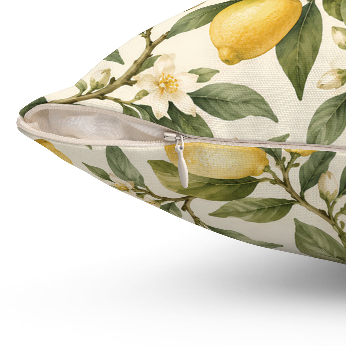 Lemon Grove Decorative Pillow – Botanical Citrus Throw Cushion