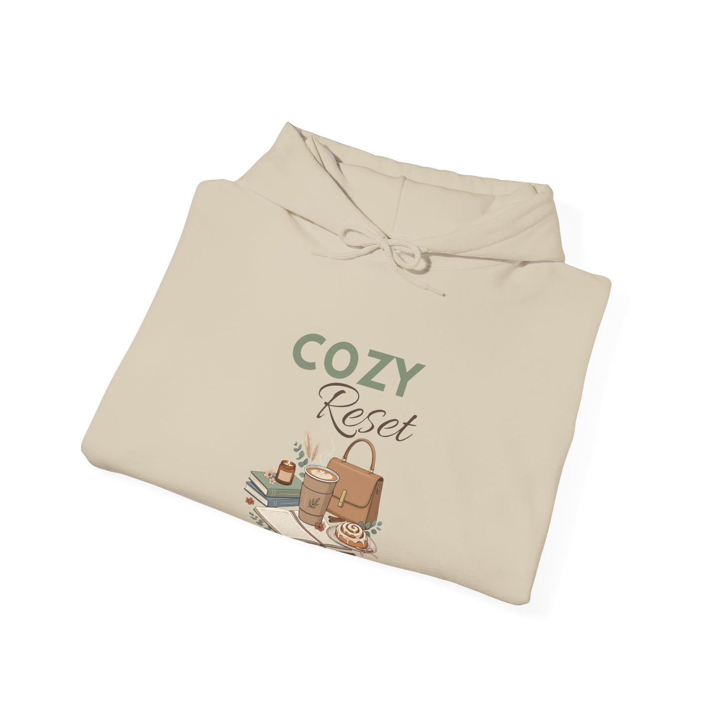Cozy Reset Hoodie — Cozy Reading & Relaxation Graphic Sweatshirt