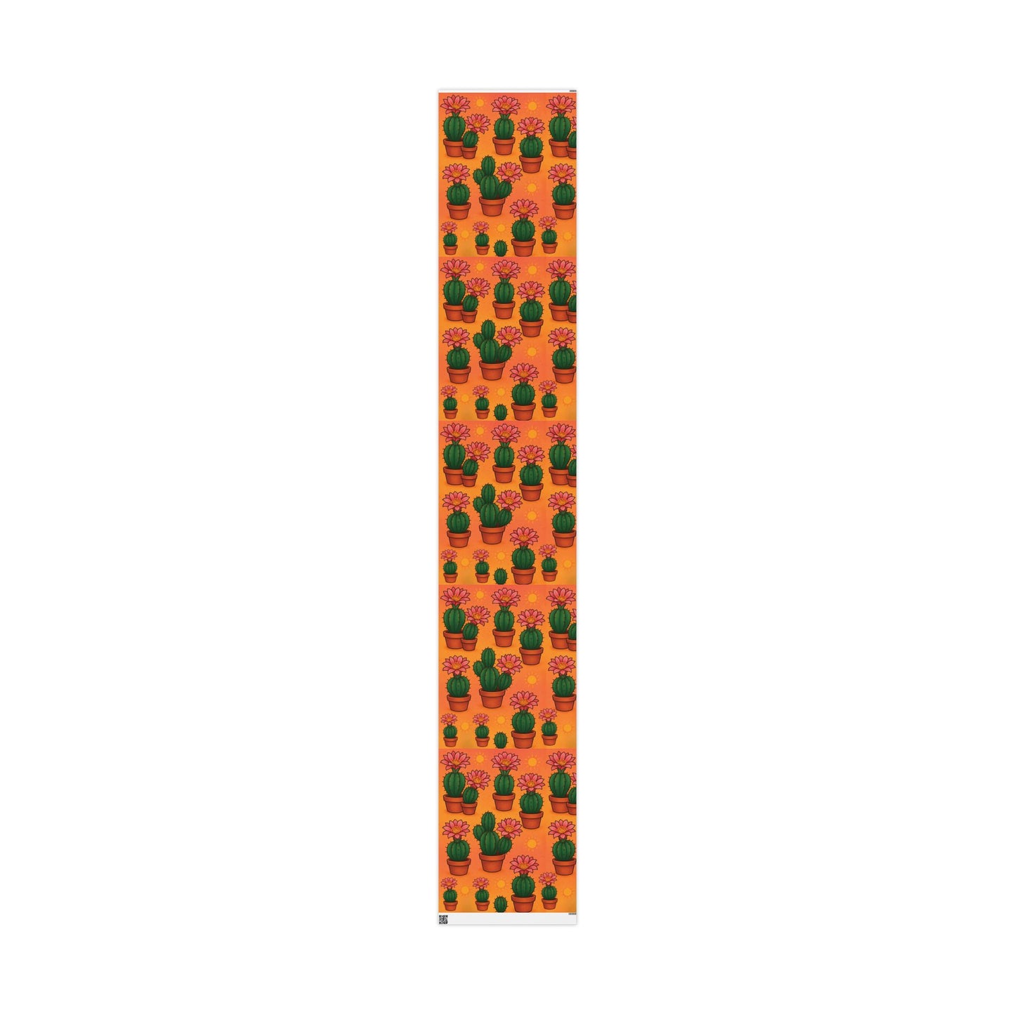 Cactus Bloom Wrapping Paper – Vibrant Desert Succulent Design in Terracotta Pots