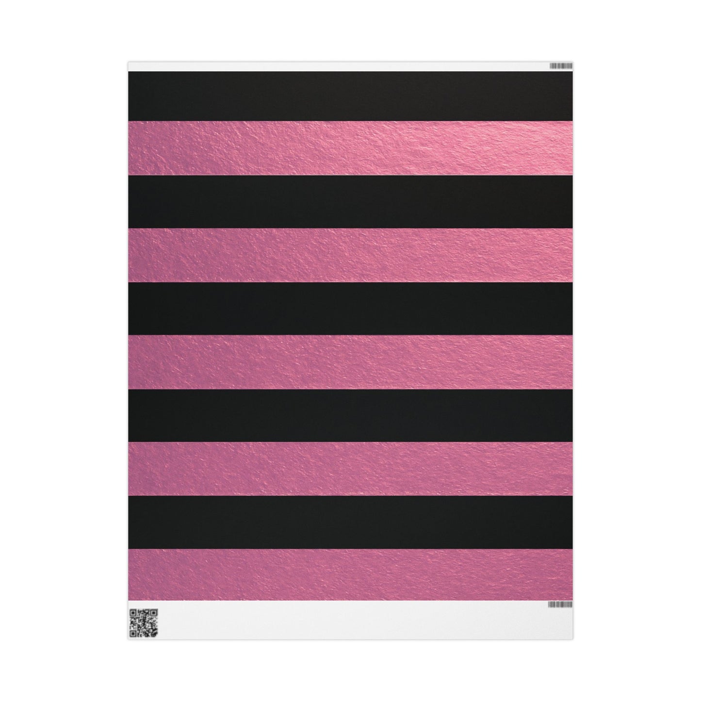 Black and Pink Striped Luxury Wrapping Paper – Glossy or Matte Finish, Durable 90gsm