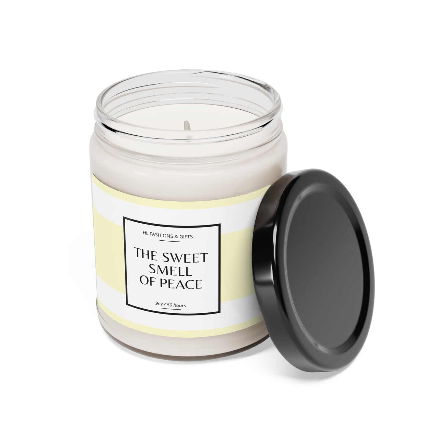The Sweet Smell of Peace Soy Candle - Creamy White Label