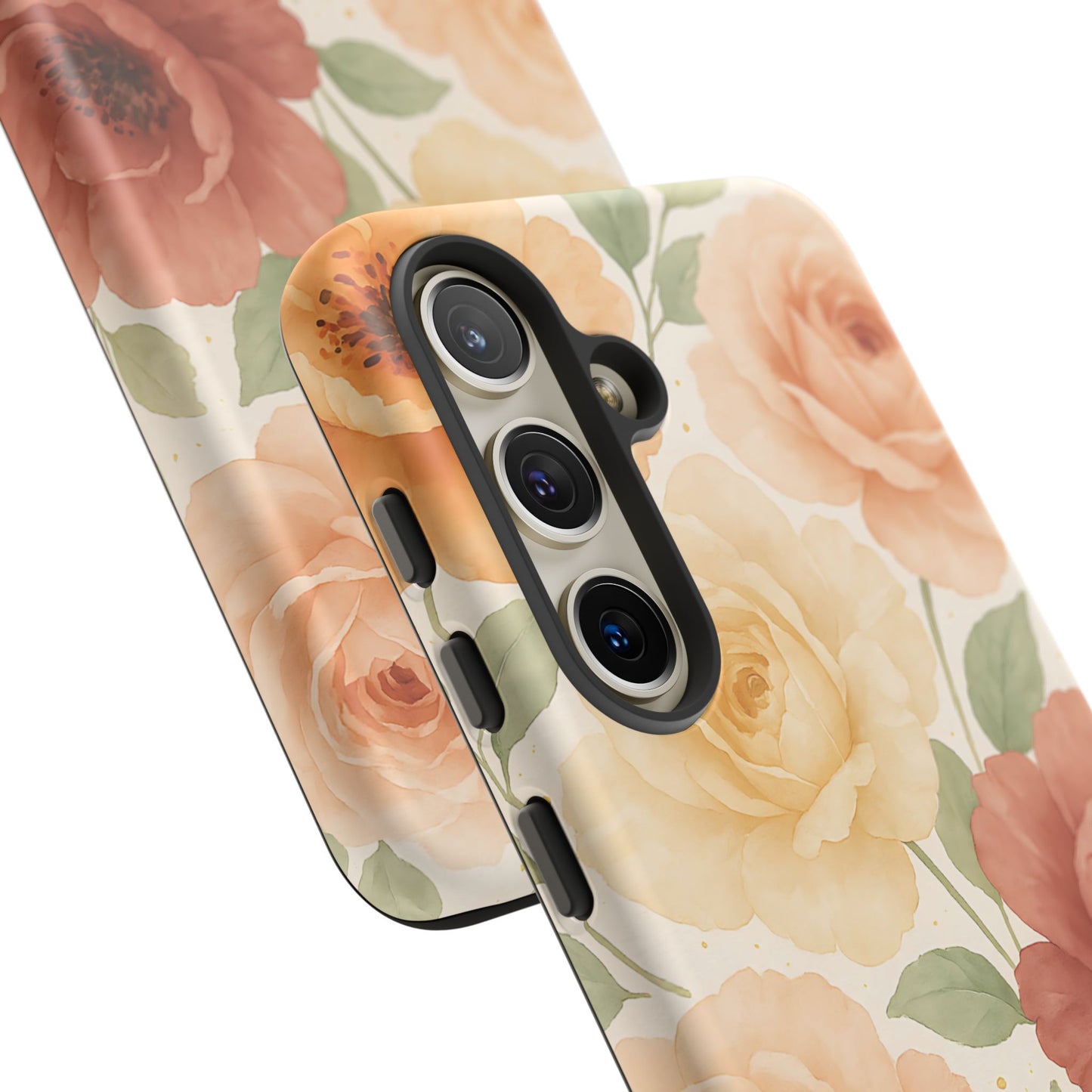 Vintage Rose Garden Phone Case – Soft Floral Print in Warm Neutrals