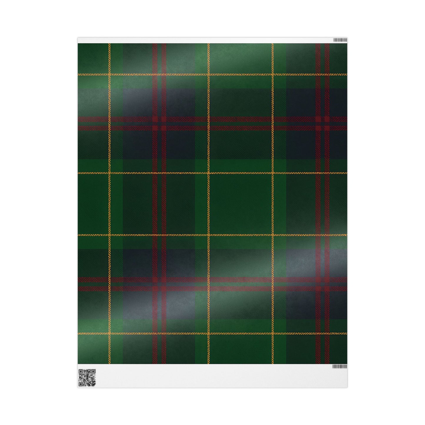 Classic Green Plaid Wrapping Paper – Tartan Check Gift Wrap in Glossy or Matte Finish