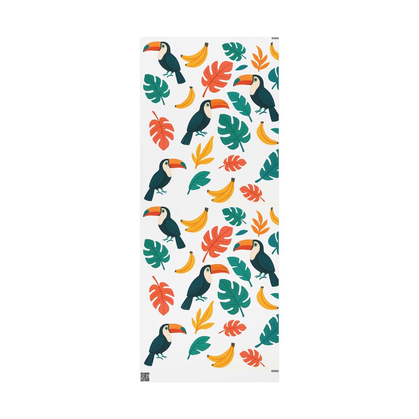 Tropical Toucan and Banana Wrapping Paper – Vibrant Jungle Leaf Gift Wrap