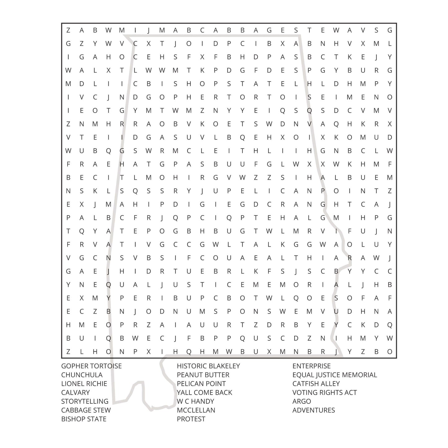 Alabama Word Hunt: A Fun-Filled Puzzle Adventure Through Alabama page 5