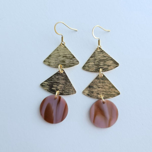 Anya - Mauve & Copper Earrings