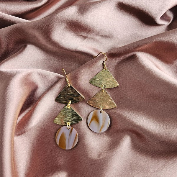 Anya - Mauve & Copper Earrings on fabric