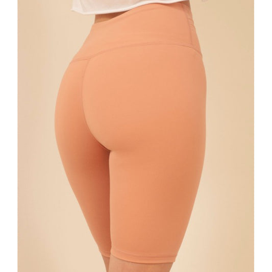 Brushed Nylon Biker Shorts