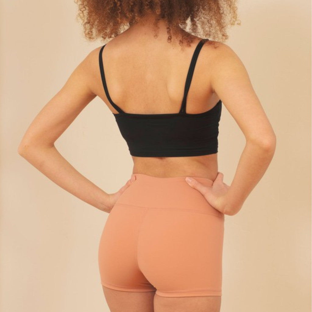 Apricot Naomi Brushed Nylon Training Shorts Back view