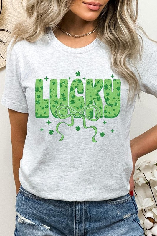 Ash Coquette Lucky Bow Graphic Tee